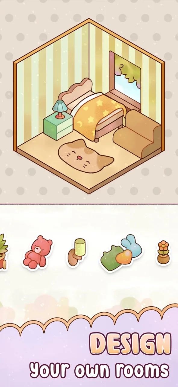 My Cozy Life room-decorating mini-game with furniture and decorations